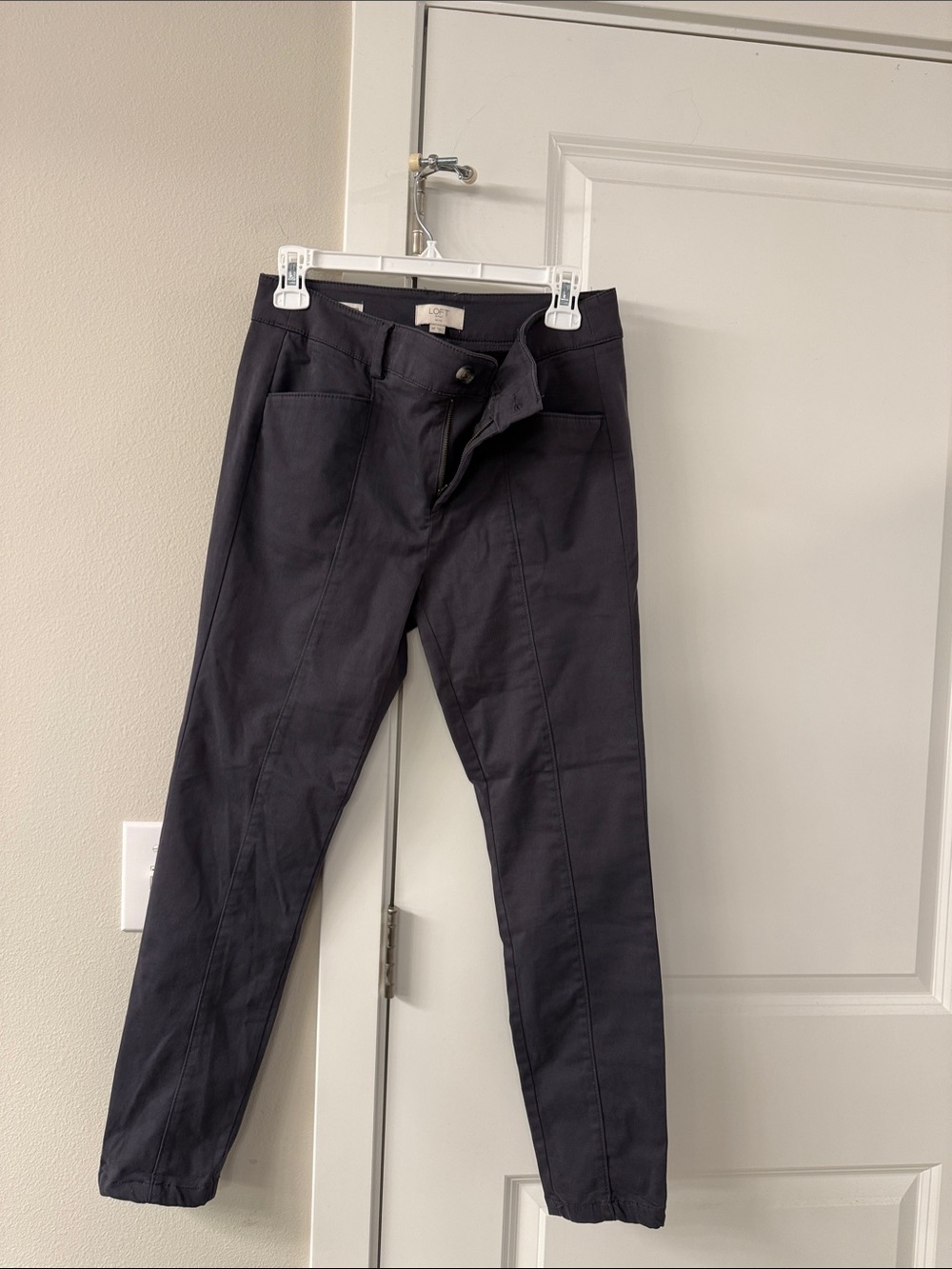 LOFT gray Slim Stretch Ankle Pants